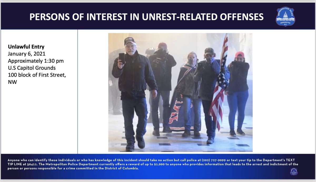  #PHOTO: PERSONS OF INTEREST 16 of 26 #Washington,  #DC Metro  #Police Department seeks  #info on  #POI in Unrest-Related Offenses on 6 January 2021 @ US  #Capitol GroundsLet  #Law &  #Justice prevail!If you have info to share call  @DCPoliceDept 202-727-9099 or TEXT TIP LINE @ 50411