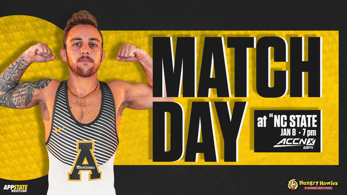 AppWrestling's tweet image. #MatchDay

🆚 #4 NC State
📍 Raleigh
🕖 7 p.m.
📈 bit.ly/2Kx1jYe

🖥 ACC Network Extra
es.pn/38mFjsq

#ReAchTheSummit