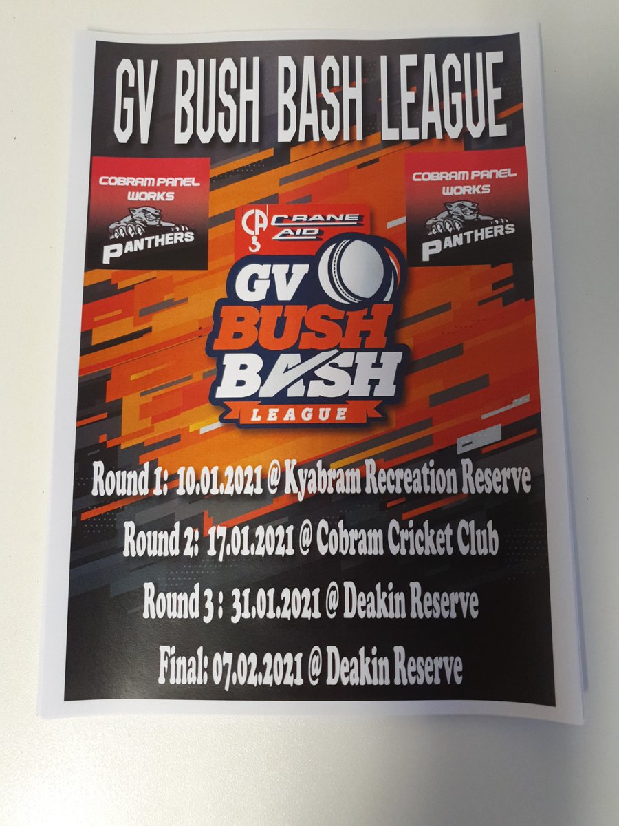 M_Habba's tweet image. @DeniRhinosCC @bradtodd30 surely a bus load to Cobram in a week's time! Supporting the bash brothers of Deni...#bulkfroffs #gvbbl #panthers