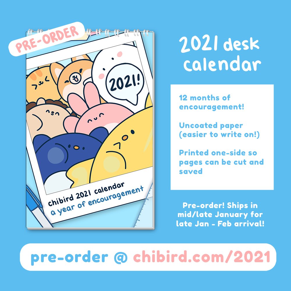 Chibird CRX! on Twitter "The Chibird 2021 desk calendar is out for