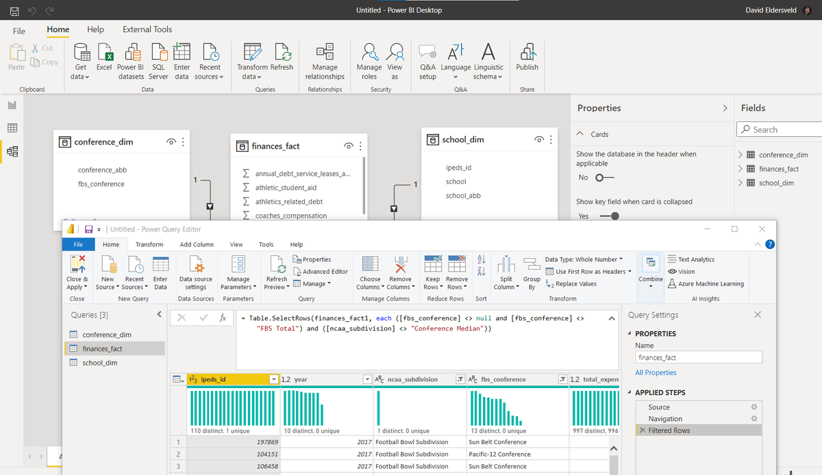 dataveld's tweet photo. #WOW2021 #PowerBI - Week 1
Awesome participation from everyone this first week! Thanks for everyone who's shared.
https://t.co/0WHIAPmZ8z

Also, great to see so many participants who reduced steps in Power Query by combining filters for multiple columns into a single step. https://t.co/WDI0o9ExW5