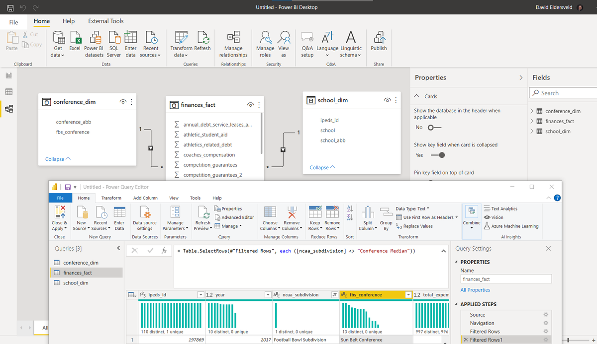 dataveld's tweet photo. #WOW2021 #PowerBI - Week 1
Awesome participation from everyone this first week! Thanks for everyone who's shared.
https://t.co/0WHIAPmZ8z

Also, great to see so many participants who reduced steps in Power Query by combining filters for multiple columns into a single step. https://t.co/WDI0o9ExW5