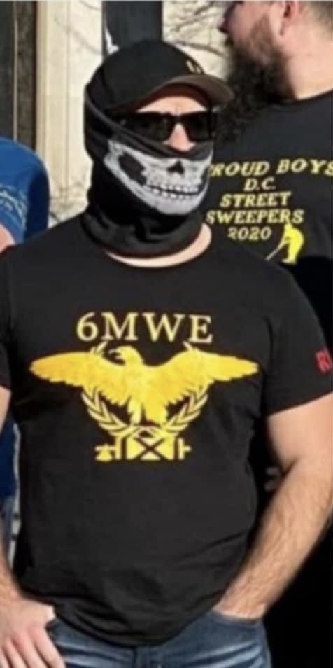kinsellawarren's tweet image. Everyone saw Auschwitz T-shirt Capitol Hill rioter yesterday. But did you see this guy? His T-shirt means “6 million wasn’t enough.” ⁦(@BernieFarber⁩ spotted it, natch.) If Norman Spector was still alive, I’d ask him if he still thinks Trump hasn’t licensed anti-Semitism.