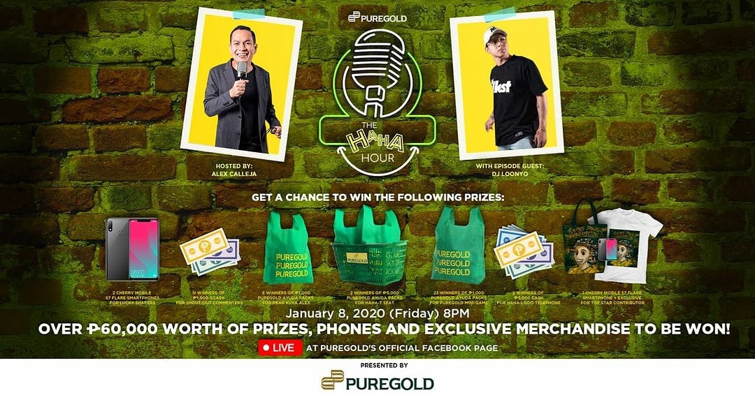 DJLOONYOTROPA's tweet photo. THE HAHA HOUR comedy show with @alexcalleja1007 and @DJLOONYO2 mamaya na FamiLOONYO
Only on #ThePuregoldChannel
🔗https://t.co/BFUlkf1WgS
#DJLoonyo | DJ Loonyo
@DJLOONYO2 https://t.co/9kQiEdyjPs