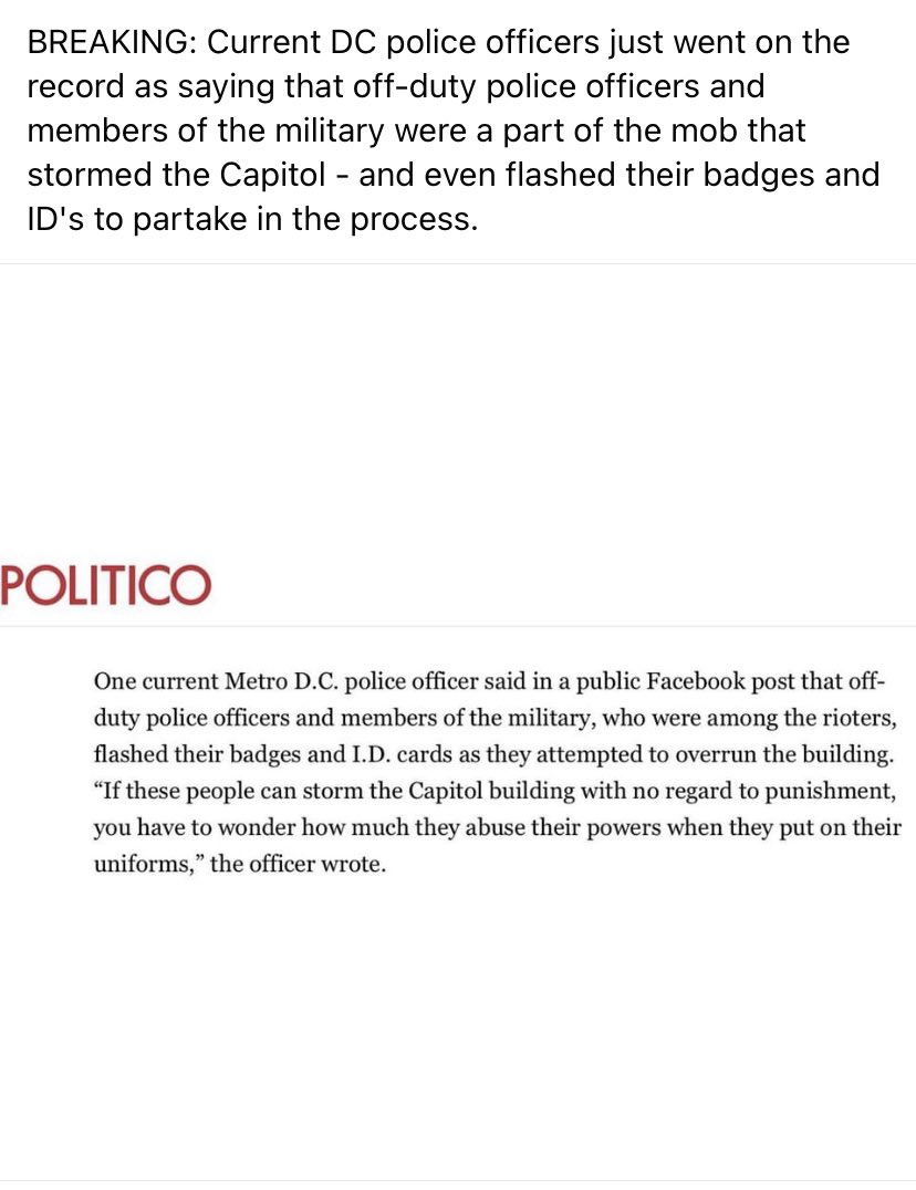 FukingPolitics's tweet photo. This doesn’t surprise me at all!!  #CapitolRiots #ImpeachTrumpAgainNOW #BlackLivesMatter #BlackVotesMatter #DefundThePolice #WhiteSupremacy #MAGATerrorism #dcprotest #BLM #DCRIOTS https://t.co/sK3wFpfaRV