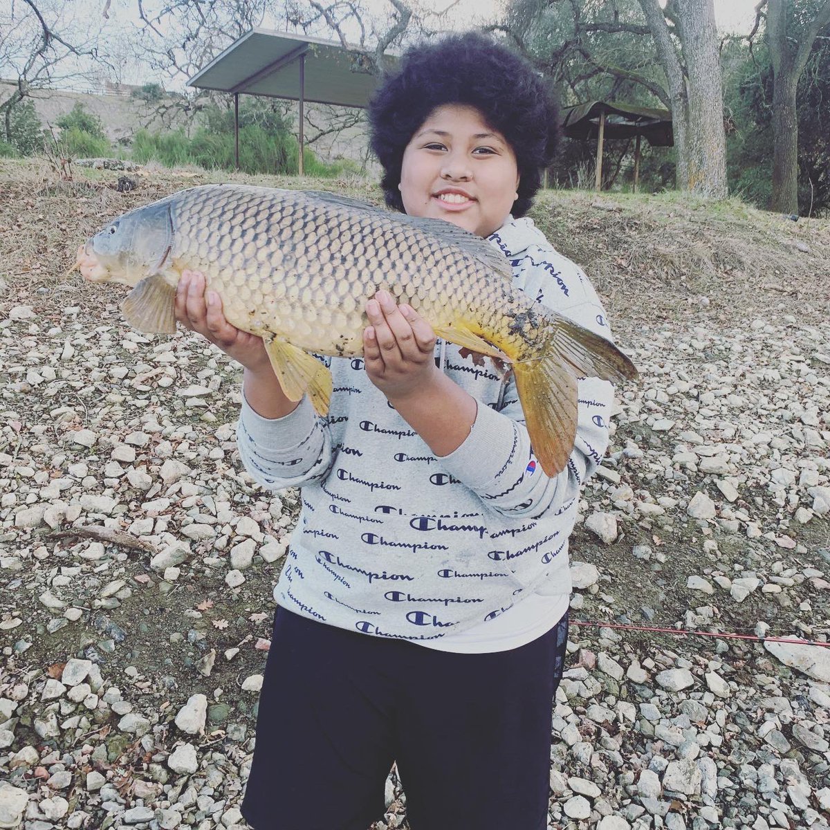 boom__UMA's tweet photo. Me an my nephew caught our first carp today. His was 14 lbs mine 12lb. Badass #fishingislife https://t.co/mGXbTmfJ73