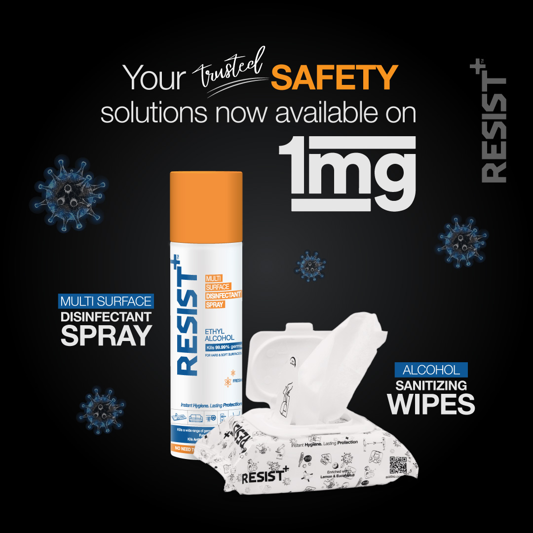 resist_plus's tweet photo. Many surfaces, one solution!

#Disinfect your daily usable with RESIST+  Wipes and Multi-Surface Disinfectant Spray.

Now available on 
@1mgOfficial
 
Buy Now - https://t.co/CxSoJWJpNw

#wipes #Axiobio #hygiene #letsresist #COVID19 #resistplus #fridaymorning https://t.co/NHiwQFioDp