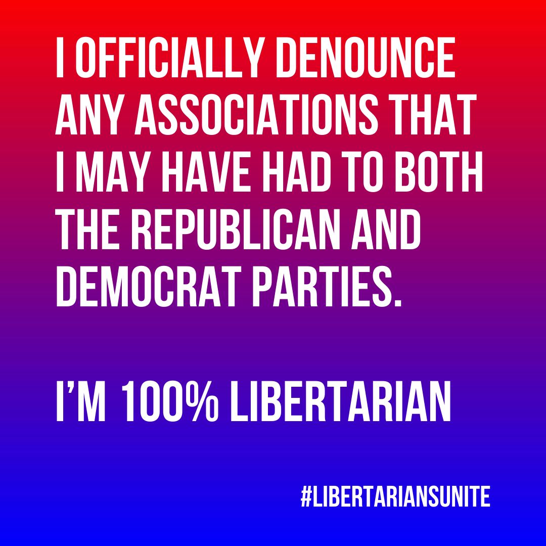 ejforliberty's tweet photo. I want no part of the two major parties. Just so we’re clear.⠀
⠀
#ej4f #libertariansunite #jointheresistance #politicalrevolution #libertarianparty #endtheduopoly #nolibertariansunder1k #nolibertarianunder1k #libertarianism #libertarian #libertarians #thirdpartyrevolution https://t.co/FiHCg4BgsG