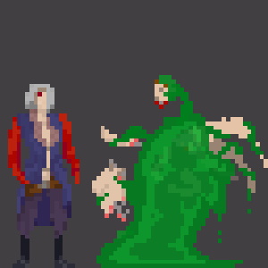 8_bitking's tweet photo. The concept of a slime enemy, kinda hard not to make slimes look cute. I like this as an idea, but it's very unclear and hard to animate. I will make some more iterations for sure.

#indiedev #gamedev #pixelart https://t.co/VLh5FvOOIb