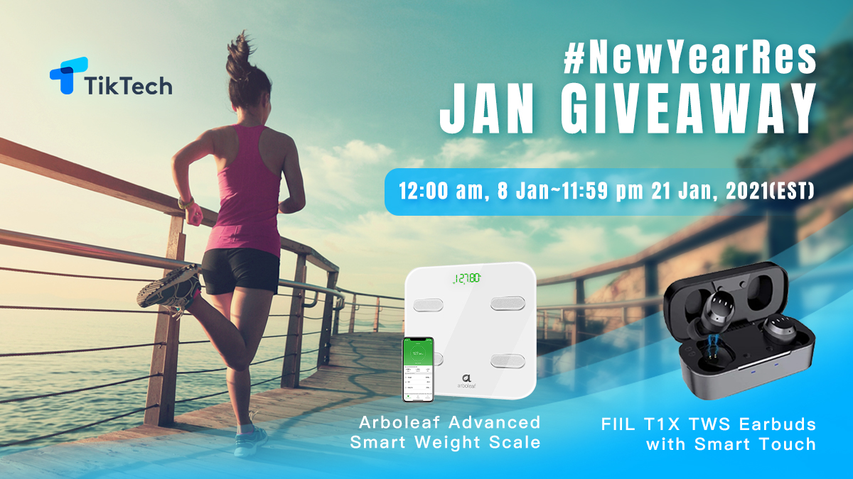 TikTechOfficial's tweet photo. 🔥#JanGiveAway🔥
Made a New year’s resolution of weight loss and fitness?
We are giving away 1 Arboleaf Advanced Smart Weight Scale, and 1 FIIL T1X TWS Earbuds to support you!☺️
🔸Rules:
1⃣Like & RT this post
2⃣Tag 2 friends with #NewYearRes
3⃣Follow us @TikTechOfficial https://t.co/Zy5huZ7u0I