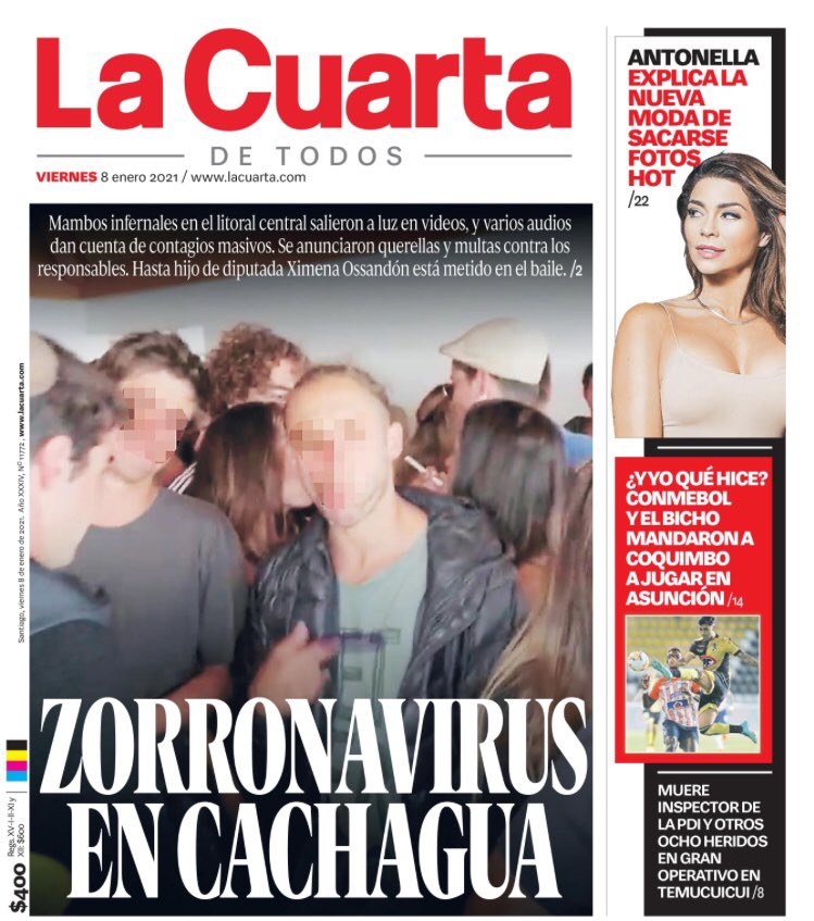 Sougarret's tweet photo. La Cuarta no se guardó nada en el Caso Cachagua!  @lacuarta #Cachagua #CachaguaGate https://t.co/yjQj51KVum
