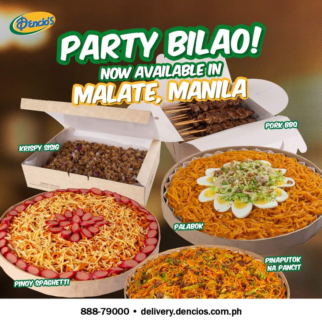 denciosph's tweet photo. Usapang sulit at mas malapit! Sa mga taga-Malate, pwede nang magpa-deliver ng Dencio's!

Para sa grupong mahilig sa ‘tara eat’, order na! 
📱  888 79000 
💻  https://t.co/9dtYK8cmv0

See the link of operating stores here: https://t.co/nVtypLXL8X. https://t.co/KTRQ5PKPwb