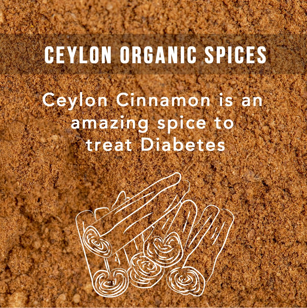 ceylonorgspices's tweet photo. Adding Ceylon Cinnamon to your food can help control blood sugar levels. It is even a healthy alternative to sugar. Compared to cassia which many dietician have warned about with their negative effect on health, Ceylon Cinnamon is recommended for daily intake to treat Diabetes. https://t.co/SbcdGuFIya
