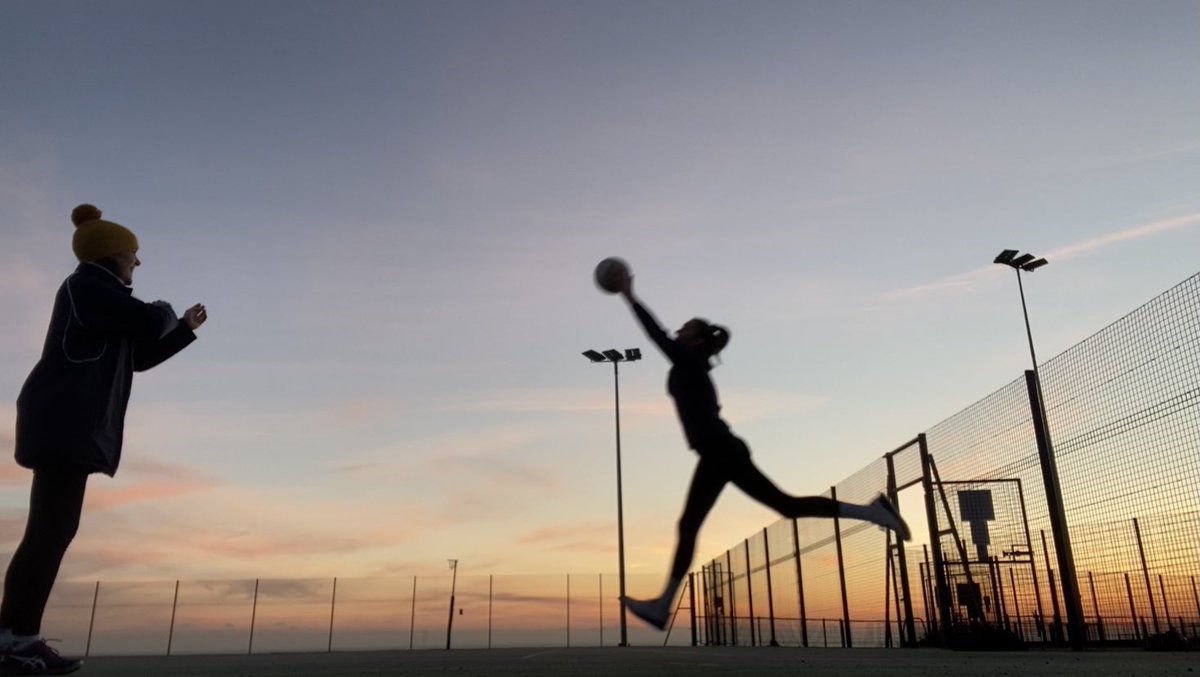 No filter needed on these babies last night 🖤✨ Miss you, netball.