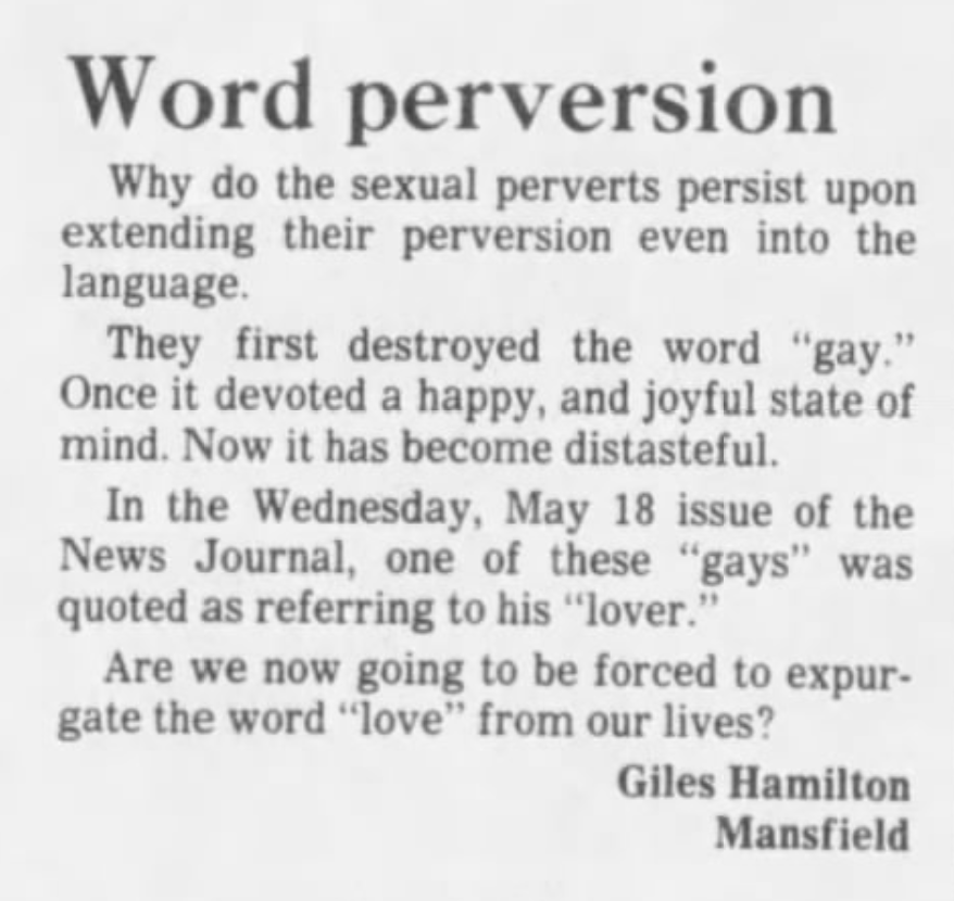 "They're *stealing our words*!!!!!"News-Journal (Mansfield, Ohio) 1988-05-22