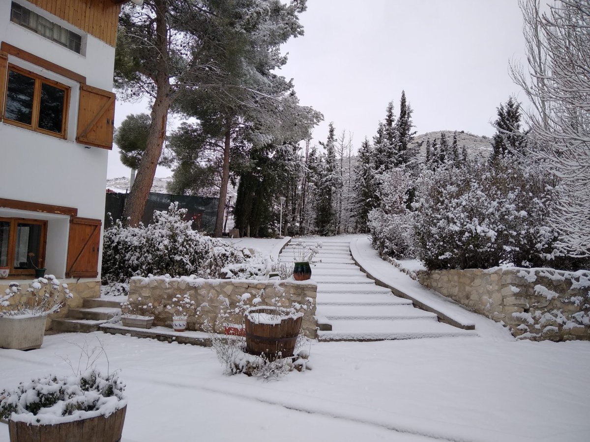 Nieve en Casa el Plano #Montalbán #Teruel
