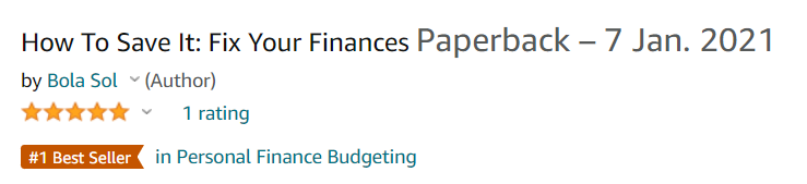 BLM_Agency's tweet photo. AMAZING NEWS: @Bola_Sol's #HowToSaveIt: Fix Your Finances is now an @AmazonUK BESTSELLER in Personal Finance Budgeting!
Order your copy here: https://t.co/8D3VucaYMG
@MerkyBooks | @LaurieEmTweets https://t.co/ch4NNNJ41G
