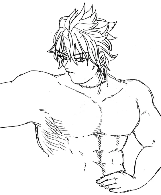 最近描いてなかったのにちょっとだけ筋肉よくなってる 