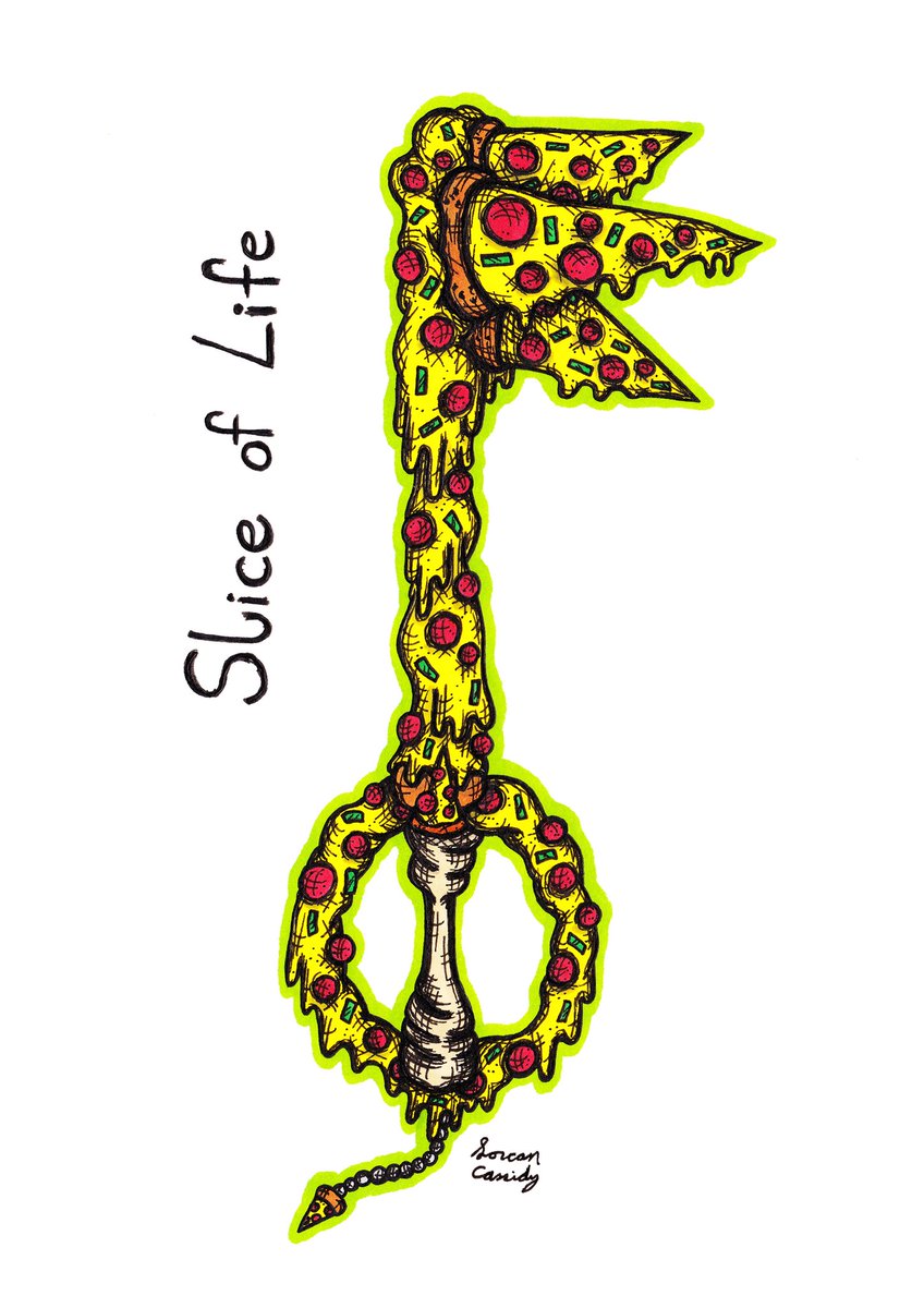 theartoflorcan's tweet photo. Careful using this keyblade, it may be a little greasy.
#art #drawing #illustration #sketch #doodle #ink #text #fanart #kingdomhearts #kh #khfans #khfanart #key #keyblade #food #pizza #cheese #lovepizza #pizzaslice #videogame #weird #strange #random #irishart #lorcancassidy https://t.co/27M094x4aA