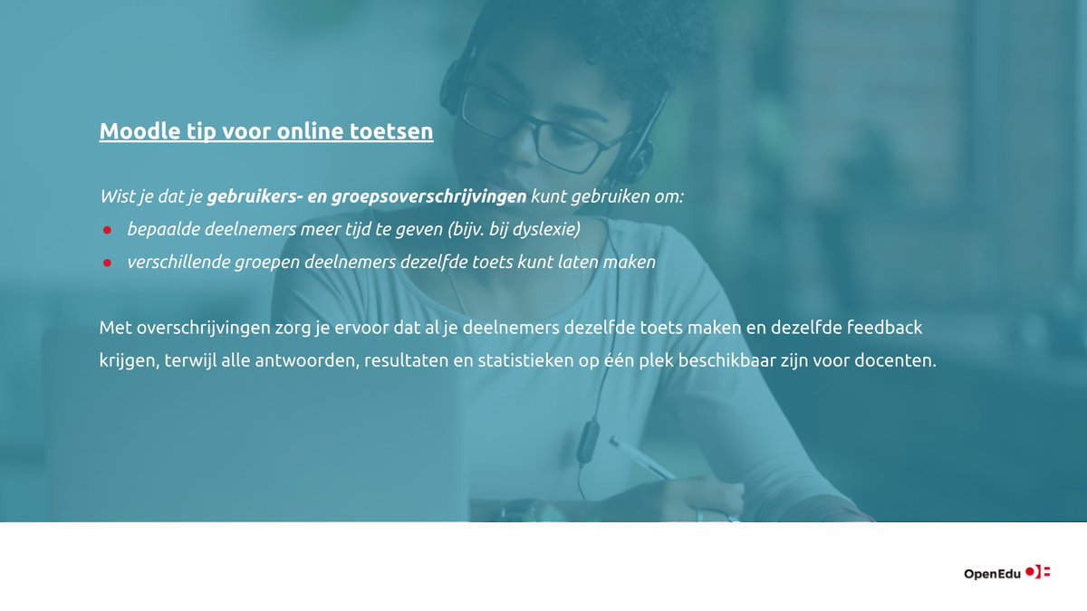 #moodle tip voor #onlinetoetsen