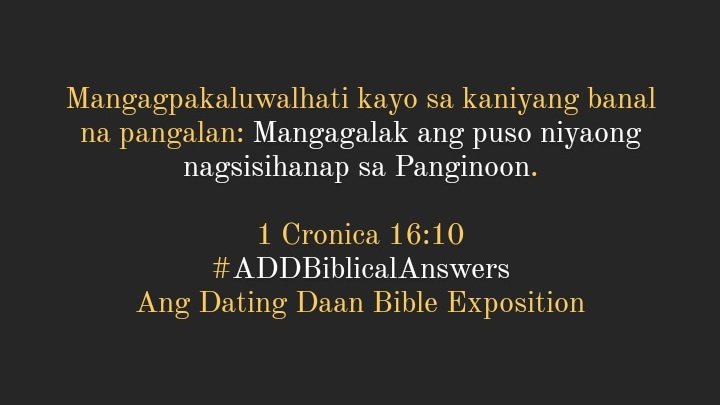 glennmart07's tweet photo. Glory in his holy name; let the hearts of those who seek the Lord rejoice!

1 Chronicles 16:10
#ADDBiblicalAnswers
#GlobalPrayerForHumanity https://t.co/2s5U3xfrmS