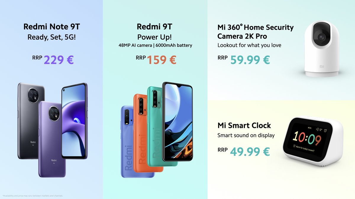 Xiaomi's tweet image. These are all the new products from our global launch event today.

5G living is here and now!

#ReadySet5G #SmartLifeMadeSimple