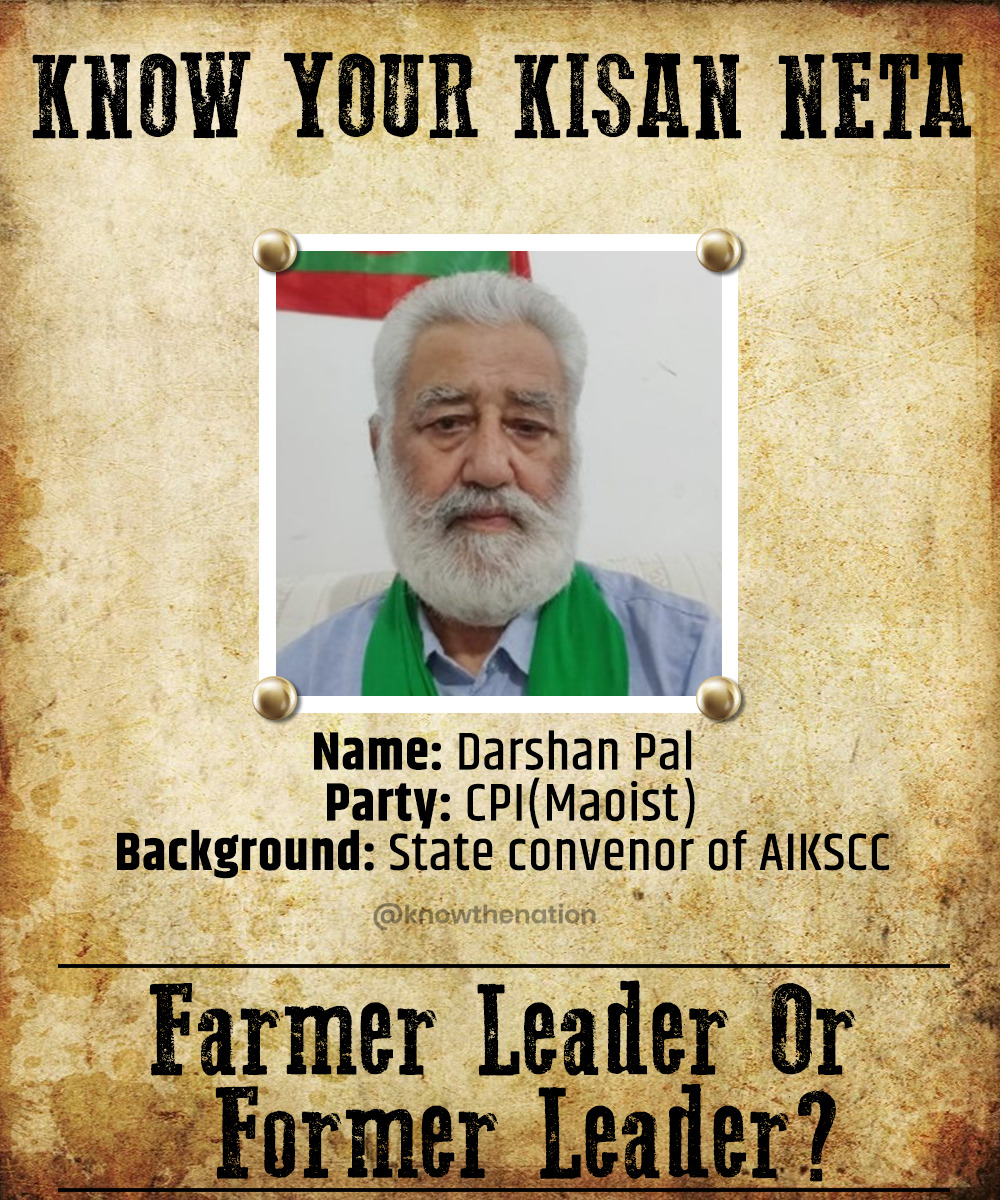 Darshan Pal is a know CPI (Maoist) For those intretested in knowing his views. Pl read the below link  http://word.world-citizenship.org/wp-archive/667&nbsp;It's foolhardy to believe that in the given situation there can be any resolution to the current standoff.  @narendramodi  @nstomar  @PiyushGoyal