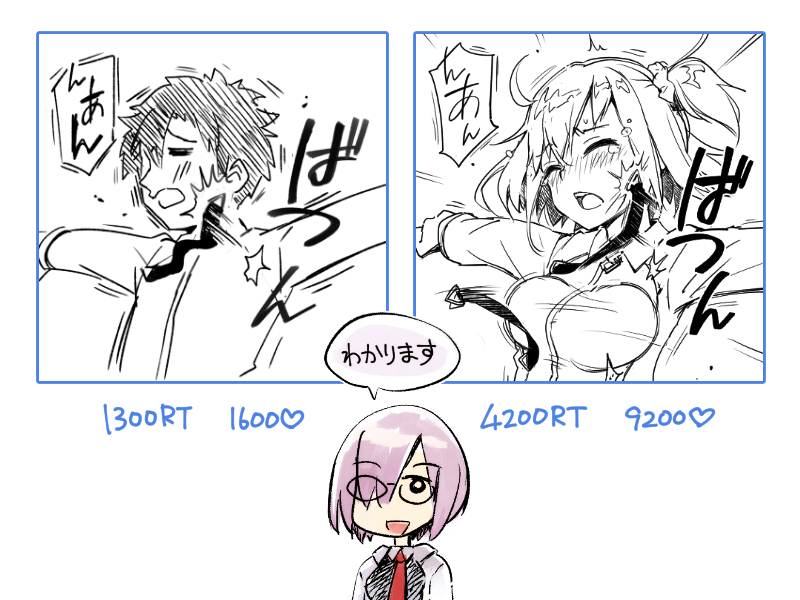 これまずFGO始めたときにぐだ男で描いてたんですがこのぐらいの差がありました 
