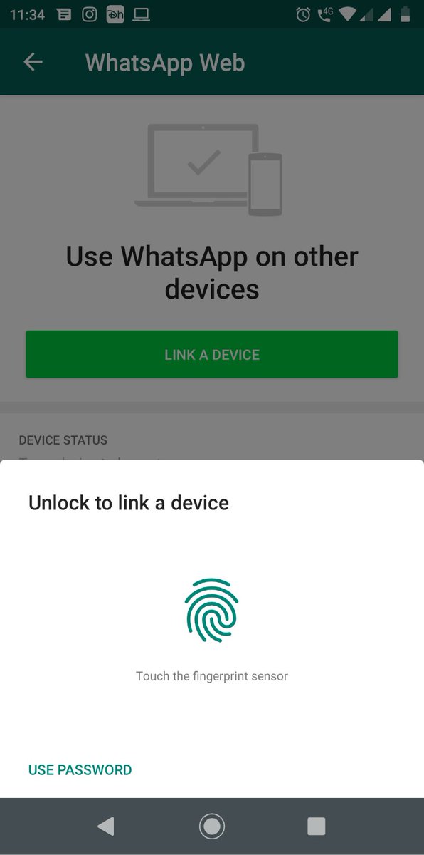 PramukhInfotech's tweet photo. New #WhatsAppUpdates On #Android Device. Available on Version 2.21.1.4 Only.
You can link up your multiple devices with one WhatsApp Account. But you can use only one device use at a time.
Also, they added one extra security to link your WhatsApp to the device via #Fingerprint. https://t.co/zPbVsQ8vdN