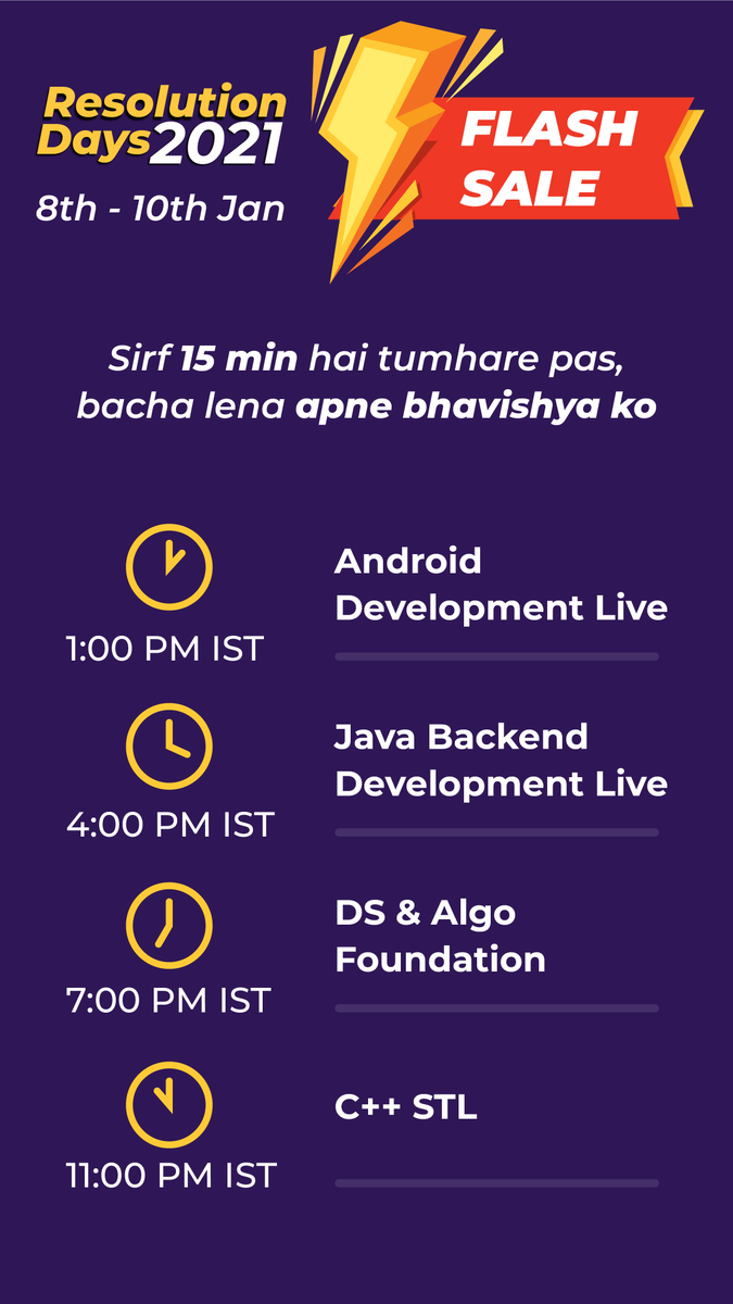 geeksforgeeks's tweet image. Here's what's gonna go down Today-

You know the Place, you know the time now, Now DM us and get your #Discount Codes right now!

#ResolutionDays2021