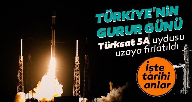 Gurur günümüz...
#Turksat5A başarıyla uzaya fırlatıldı.