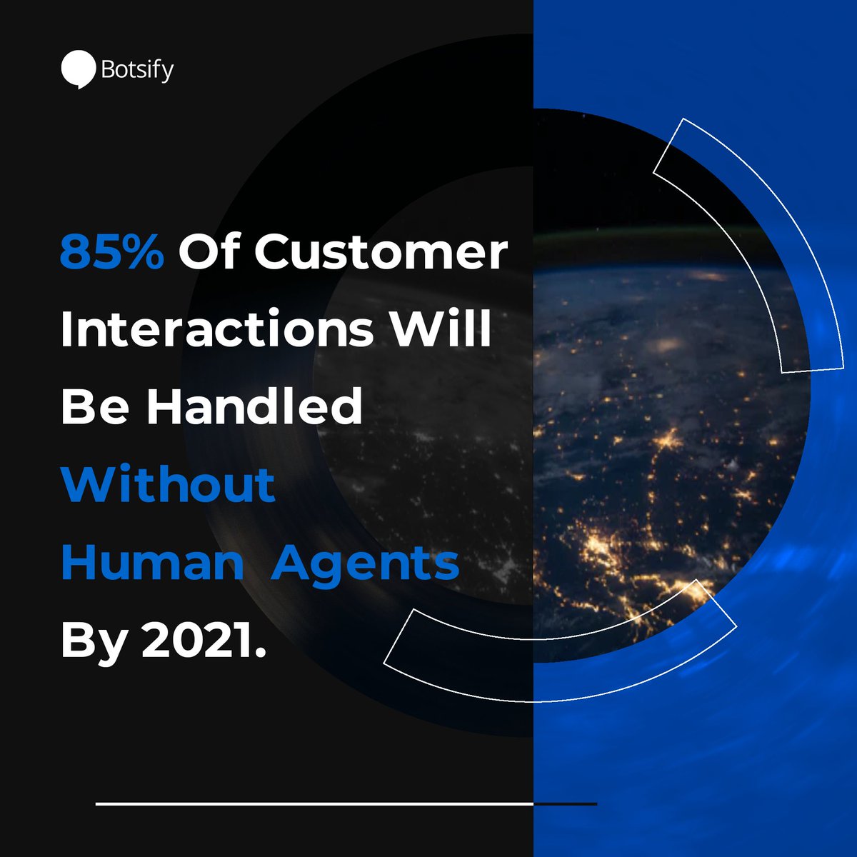 botsify_app's tweet photo. "85% of customer interactions will be handled without human agents by 2021."
So, are you ready to try Chatbot Automation instead of human agents?
Get your chatbot now: https://t.co/IjJFOkT5Q8
#chatbot #ai #marketing #chatbots #botsifychat #conversationalai #customerexperience https://t.co/tqYGgmo4XX