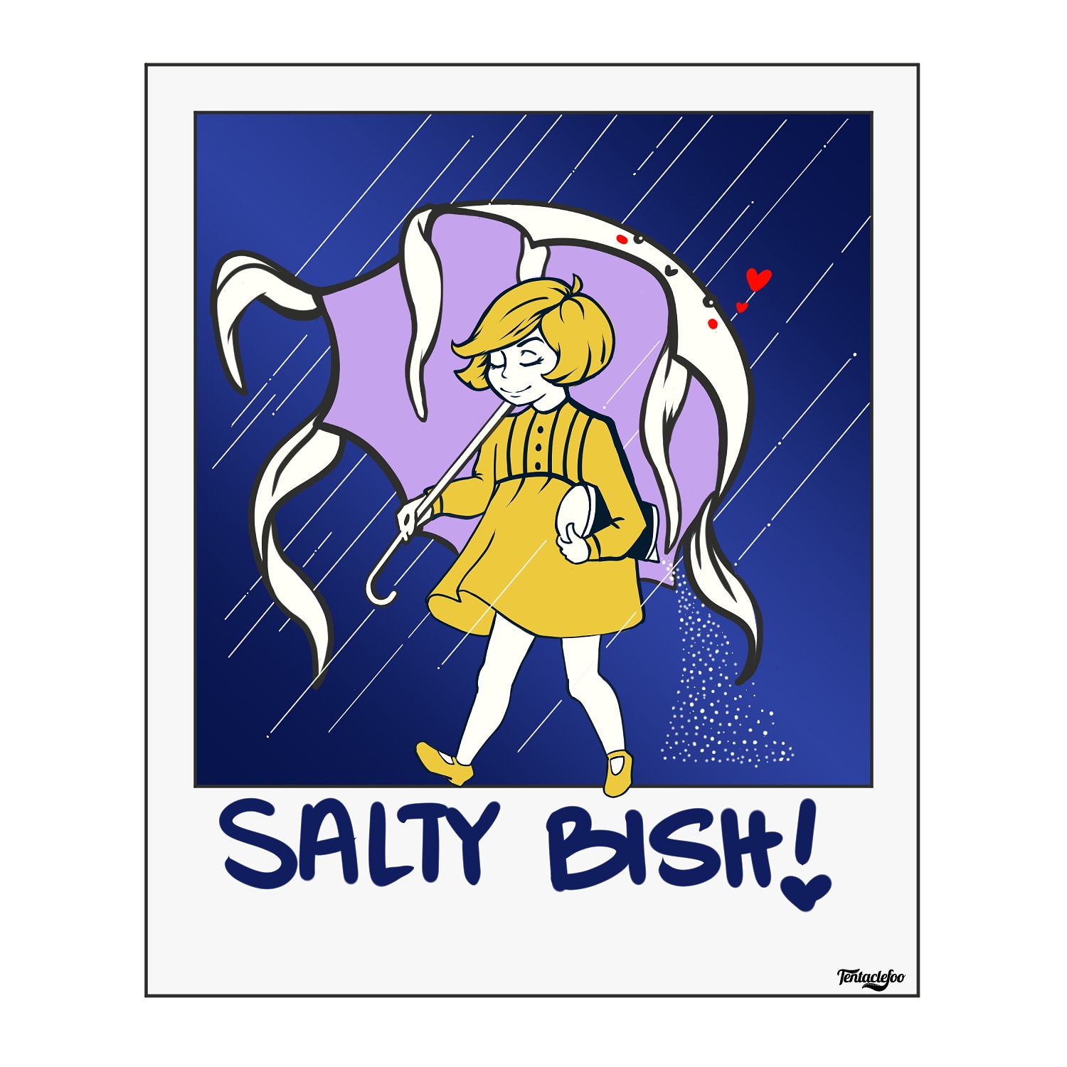 Tentacle_Honey on X: "Day 7/365 salty bish with jellyfish umbrella 🌂 🌧 🌦  #salt #morton #anime #saltgirl https://t.co/7fnkqxW62N" / X
