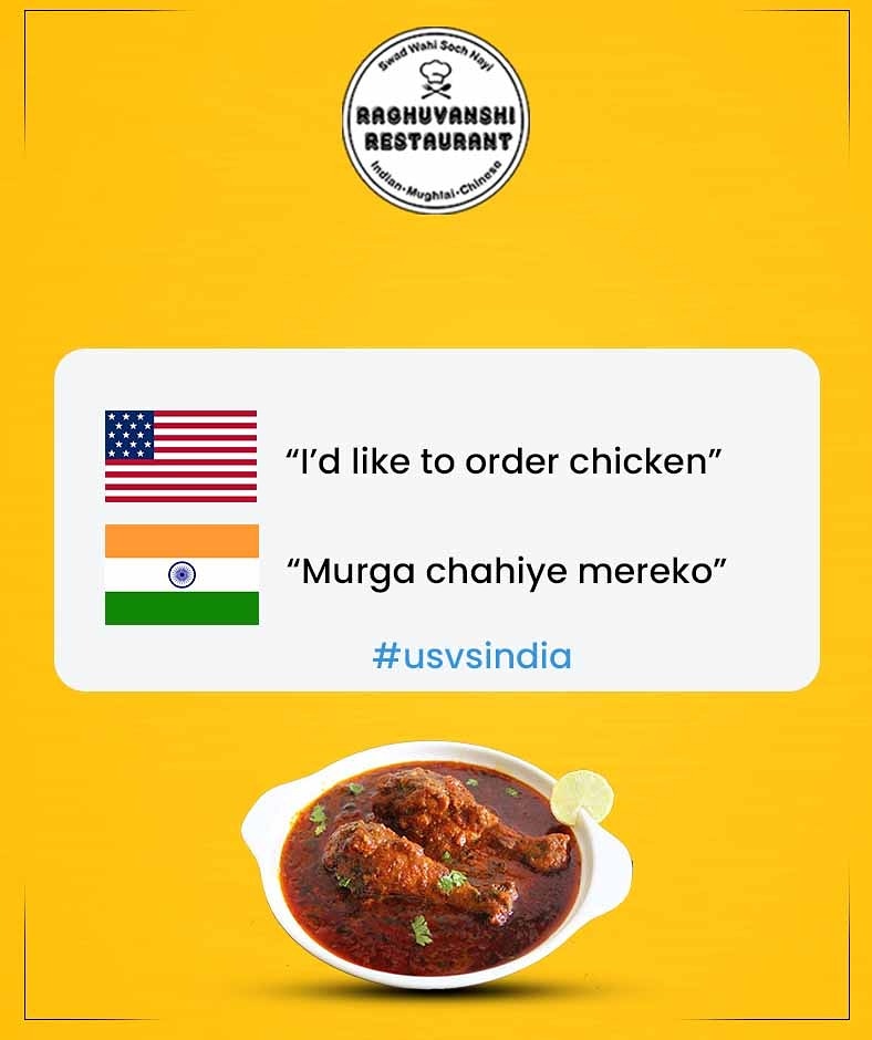 Here is one more from trending #UsvsIndia from Team Raghuvanshi enjoy the post🤞😁😀

#hotelraghuvanshi #restaurant #memes #trending #UsvsIndia #latesttrending #loveforchicken