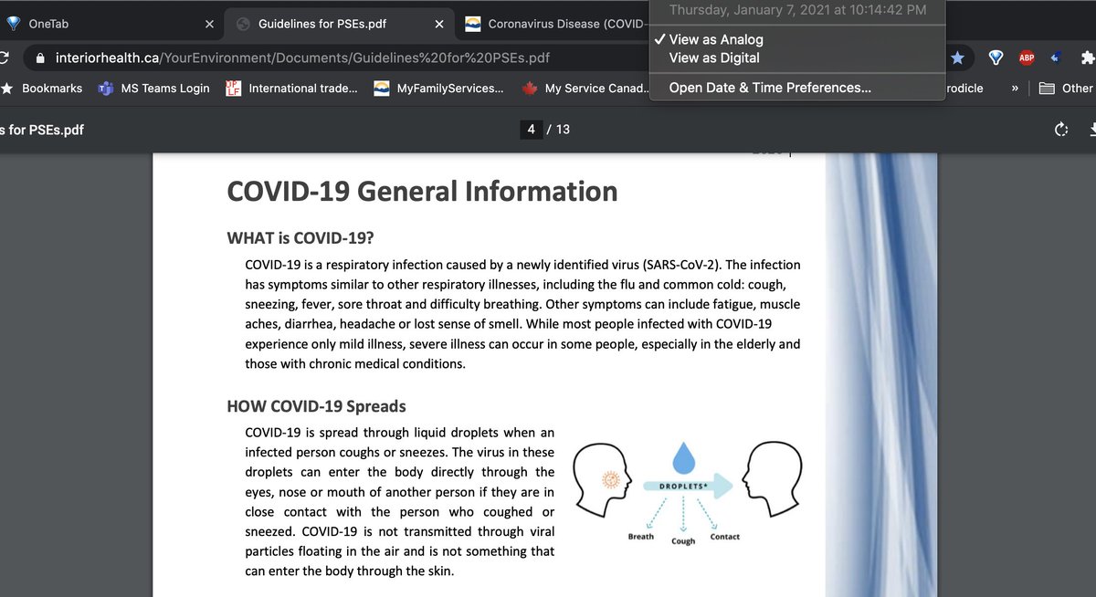 The  @CareersatIHA site still has this PDF up, stating spread via liquid droplets:+