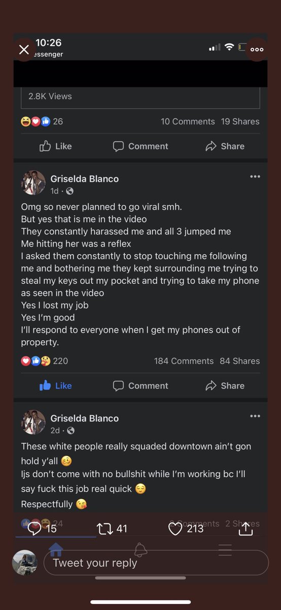 ZnEcBsRuA's tweet photo. @duke_helena Someone found on FB that the woman who protected herself by throwing a punch has been fired from her job. Ridiculous. https://t.co/f0sqBYL2r6