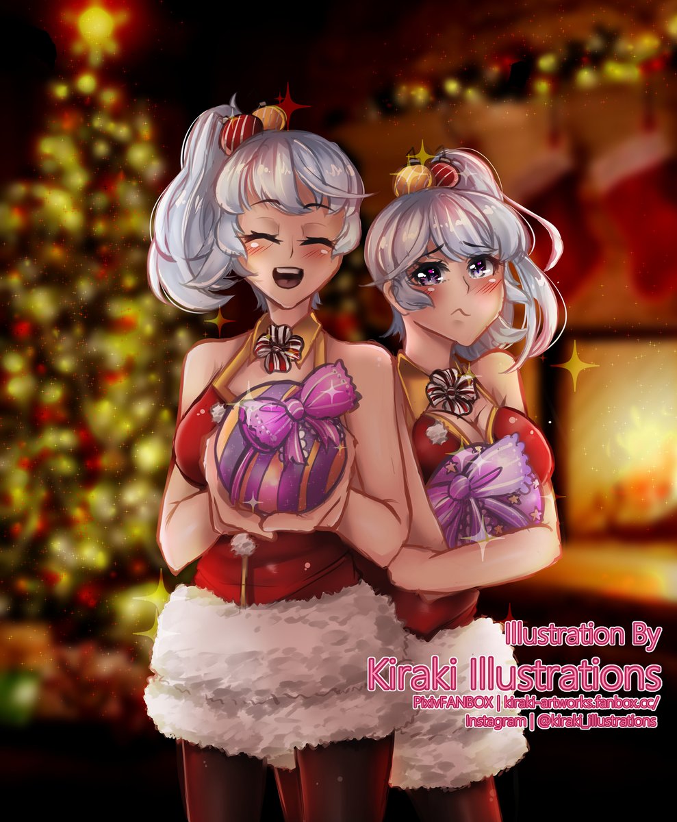 Kiraki_Illust's tweet photo. π My OC Twins Nahoko and Nayoko with their Presents from Christmas π
Nahoko is embarrassed but Nayoko is helping!
And that's all my OC's Christmas art done!
#ChibiWorld #originalcharacter #digitalart #art #illustration https://t.co/vgqgnaXJ97