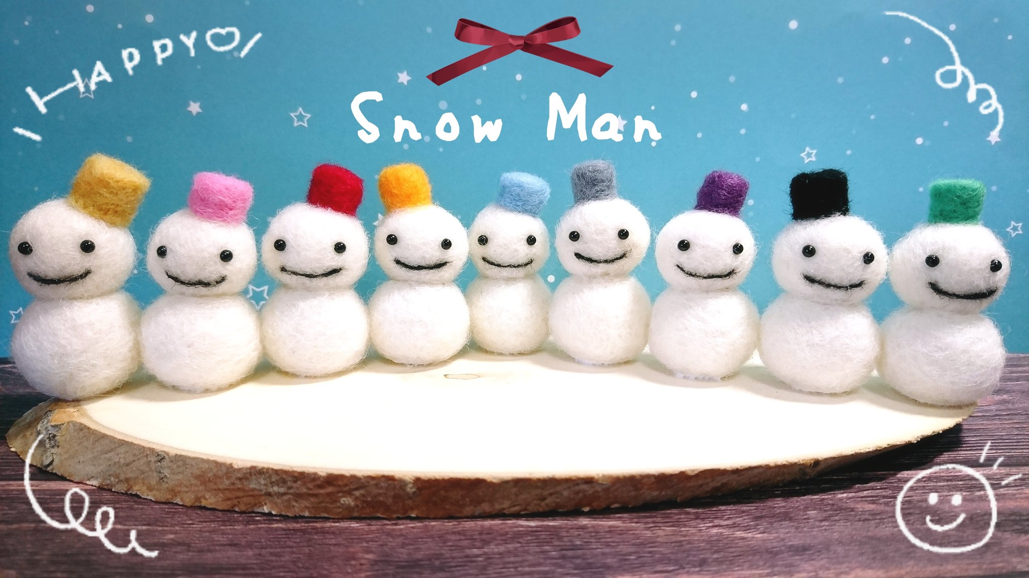 スノーマン9色セット 全9色！推し色♡スノーマンサシェ | sunny side