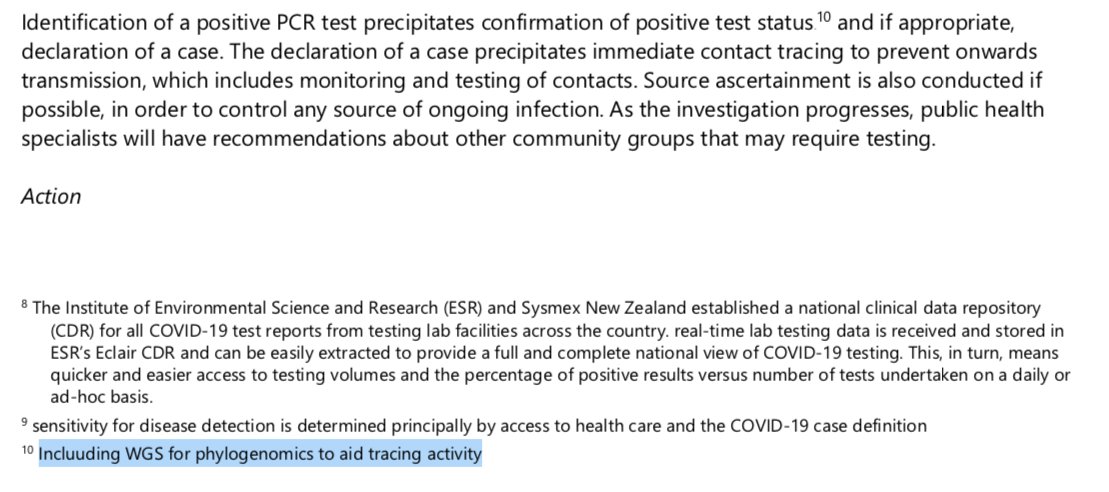 7/xNew Zealand.According to this document,  https://www.health.govt.nz/system/files/documents/pages/mid-term_national_testing_strategy_covid-19_june_2020.pdf PCR positive PCR results are confirmed using whole genomic sequencing.