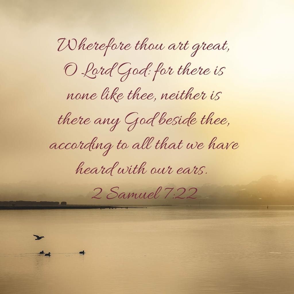 Freshdoses's tweet image. Wherefore thou art great, O Lord God: for there is none like thee, neither is there any God beside thee, according to all that we have heard with our ears.