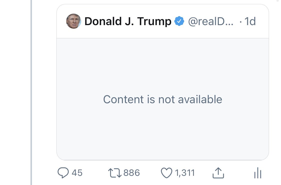 POTUS_Trump_ESP's tweet photo. Si Twitter y las otras redes sociales como Facebook e Instagram pueden censurar al Presidente de los Estados Unidos. Qué nos espera a nosotros?
Por favor sigan la cuenta, y compartan las traducciones!
Esta trayectoria apenas va empezando!!!
Gracias y que Dios los bendiga! https://t.co/UaRcapEewi