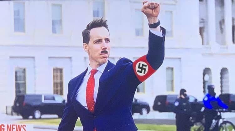 snowwhitetype's tweet photo. @ProjectLincoln @HawleyMO @HawleyMO, what a great likeness of the real you. People are finally catching on, *irregardless* of how much as* you kissed to hide it.
#TrumpismIsDead
#HawleyIsALiar 
#HawleyRESIGNNOW https://t.co/A8j8P7ffXs