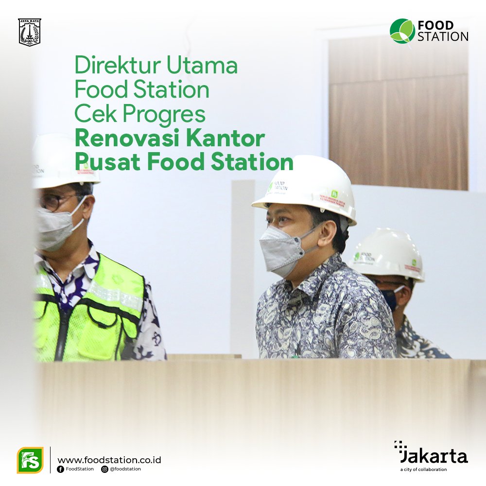 Pagi hari ini, Direktur Utama PT Food Station Pamrihadi Wiraryo di dampingi PJK dan Tim Teknis Pembangunan &amp; Renovasi Food Station meninjau langsung progres pengerjaan renovasi Kantor Pusat Food Station.

Official website:
foodstation.co.id

#Foodstation
#BUMDDKIJakarta