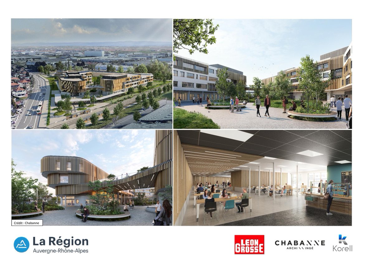 KORELL_ING's tweet photo. 🏗👌 Nous sommes très fier d'accompagner @Léon, dont le projet a été retenu par la Région Auvergne-Rhône-Alpes et SETEC pour la construction du Lycée Arnaud BELTRAME à MEYZIEU(69) 
#CHABANNE #BETREC #ENGIE #LEONGROSSE #lycée #bascarbone #environnement #meyzieu #constructionbois https://t.co/7vM8kzX6H0