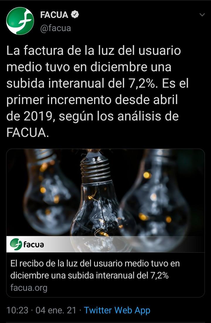 Pableraso's tweet photo. 2013: RAJOY SUBE LA LUZ.
2021: La luz sube sola.

Y así todo. https://t.co/YYtmTT21TM