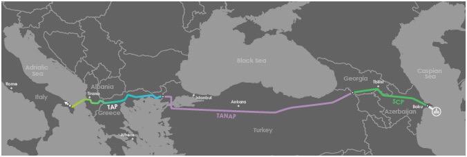 Southern Gas Corridor Map Turkish Mfa On Twitter: "Tap Is Now In Service And Azerbaijan Gas Has  Reached Italy. Southern Gas Corridor Has Become Operational. A New Chapter  Has Been Opened In Turkey's Contribution To Energy