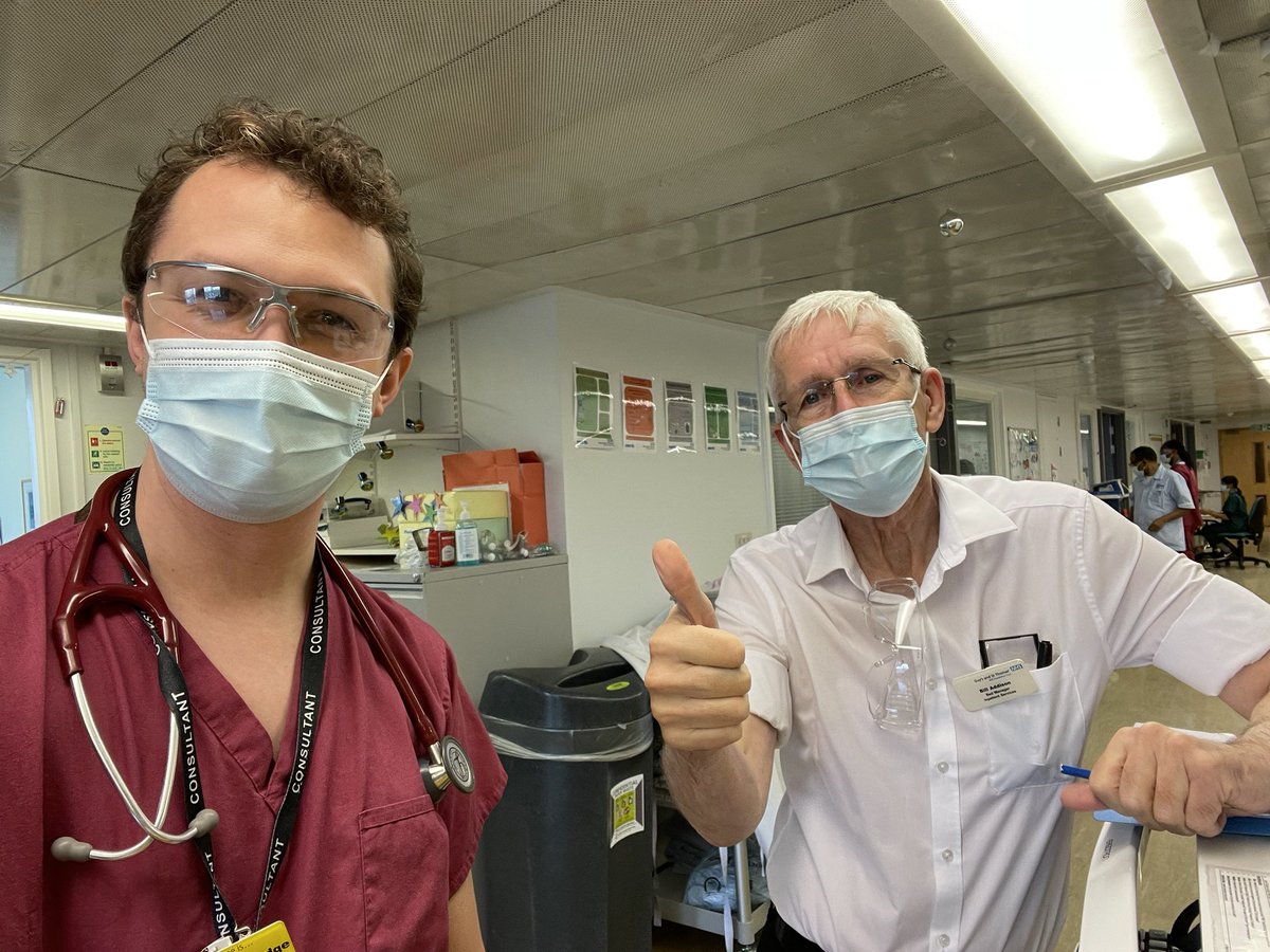 Here he is, Bill “the bed” Addison says hello to you all and says he is too old for social media but looked sort of pleased to have been mentioned! Massive <a href="/GSTTnhs/">Guy's and St Thomas'</a> hero for many years for anyone who has worked at St Thomas!

<a href="/mancunianmedic/">David Oliver (also on Blue Sky)</a> <a href="/TYoungstein/">Taryn Youngstein</a> <a href="/b_modarai/">Bijan Modarai</a> <a href="/Pinkywyatt1/">Pinkywyatt</a>