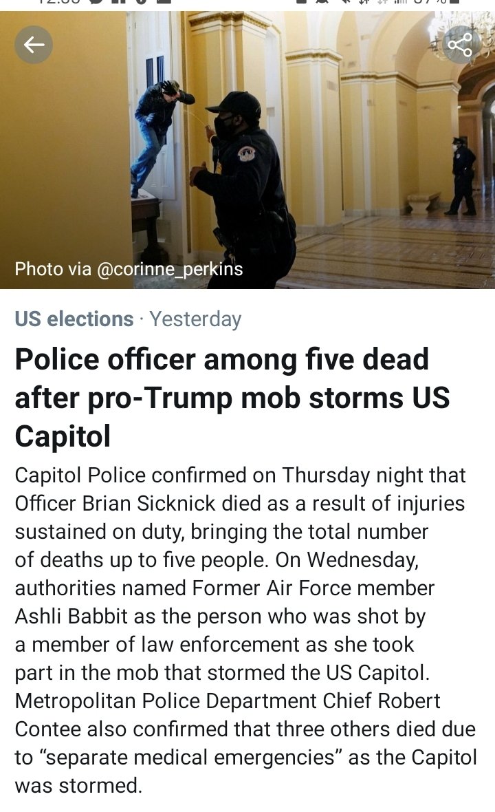 The people screaming #BlueLivesMatters are responsible for a cops death. #hypocrites #CapitolRiots #ImpeachTrumpAgainNOW 
#TrumpIsADomesticTerrorist
