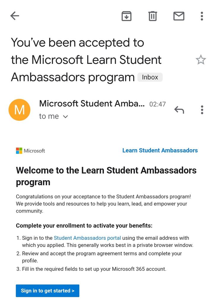 Elated to share that I have been selected for the Microsoft Learn Student Ambassadors program.⚡
Super excited to be part of the MLSA community!
A new beginning ✨

#Microsoft  #mlsa #microsoftlearnstudentambassador #microsoftlearn #learning  #community
