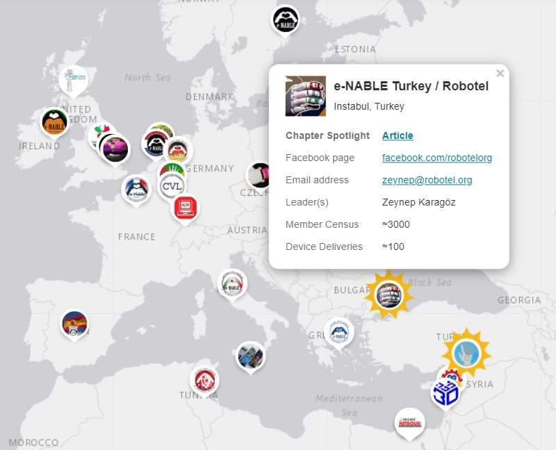Robotel olarak resmi Türkiye temsilcisi olduğumuz global e-NABLE (Enabling The Future) ağında makalemiz yayınlandı... Açık kaynak tasarımın gücüyle büyüyen ağda gönüllü &amp; ulaşılan ihtiyaç sahibi, işbirliği projesi ile örnek gösterilmek gurur verici. hub.e-nable.org/s/chapter-spot…